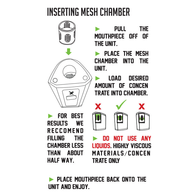 Inserting the Exxus Mini Plus' mesh chamber