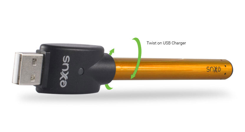 twisting charger on Exxus Slim 2.0 on white background