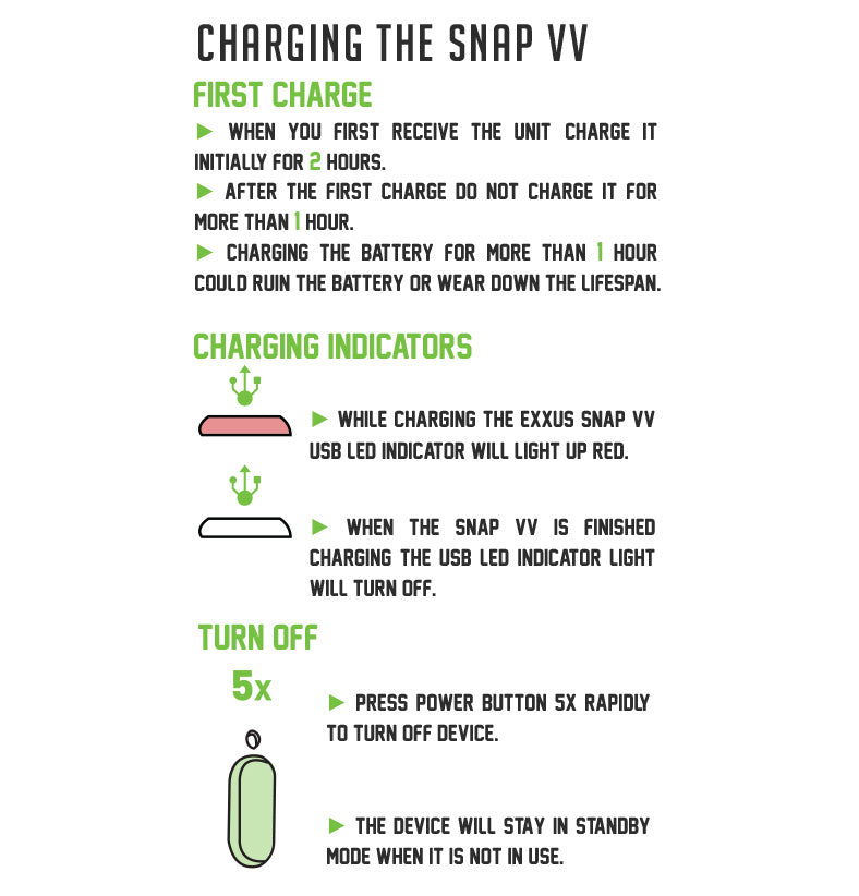 Charging the Exxus Snap VV Mini