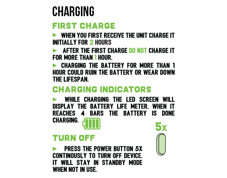 Charging the Exxus Vape Snap VV Pro Cartridge Vaporizer on white background