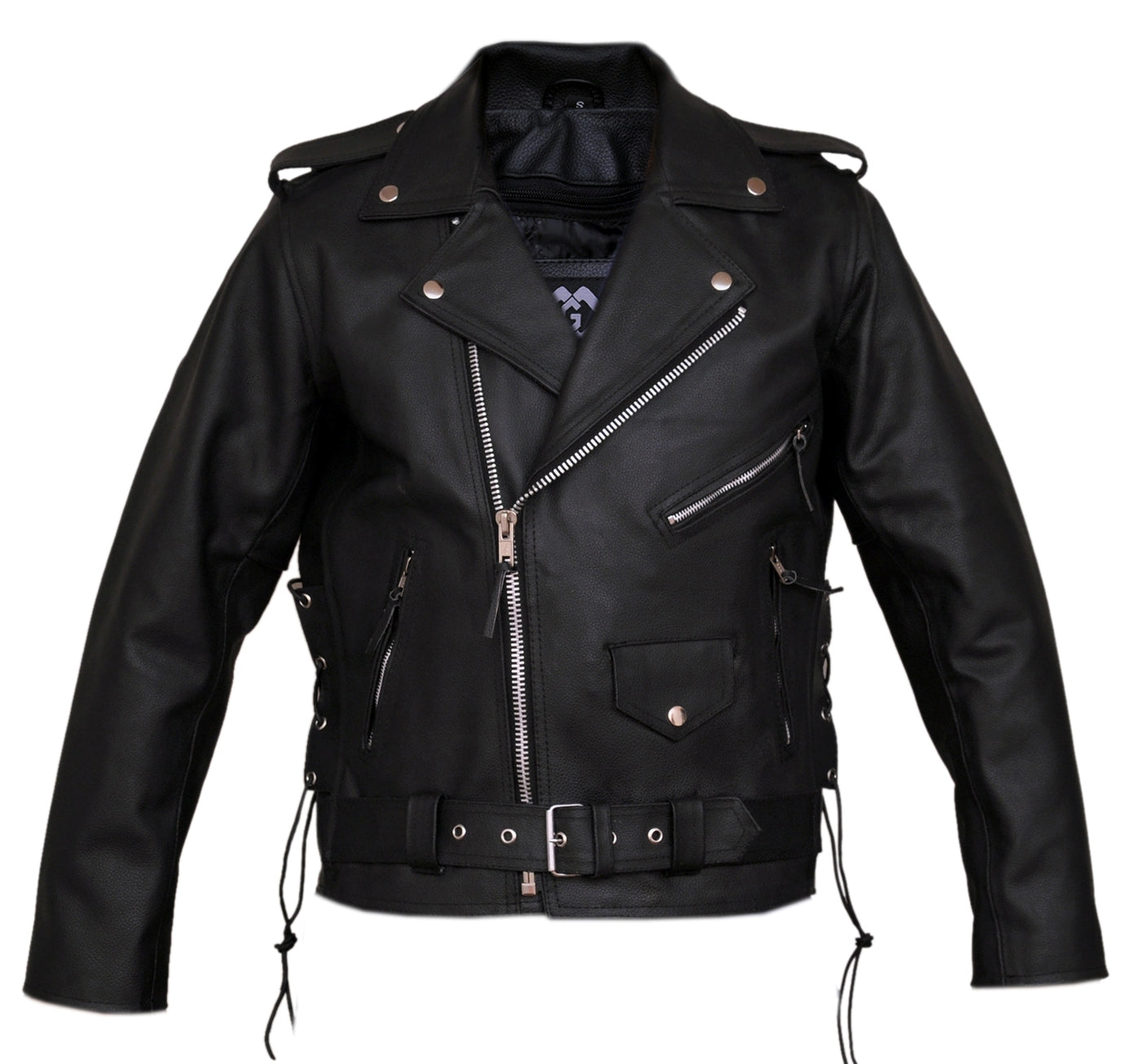 Budget Brando Full Grain Cowhide Leather Biker Jacket – Gallanto.co.uk ...