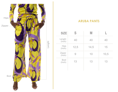 Aruba Pants Size