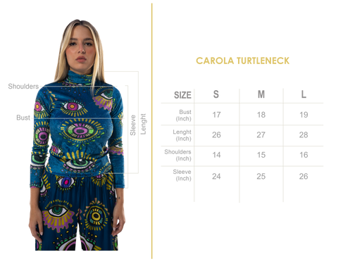 Carola Turtleneck top inches