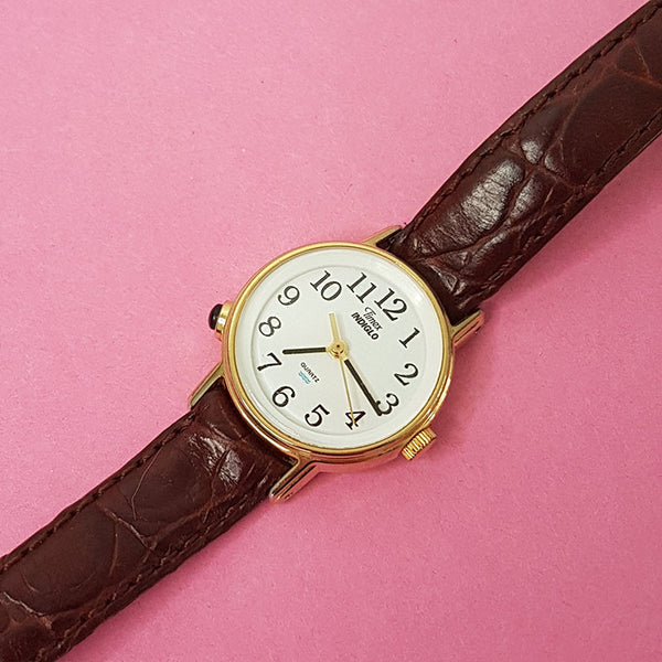 Gold-tone Timex Indiglo Quartz Watch for Women | Vintage Timex Watch –  Watches for Women Brands