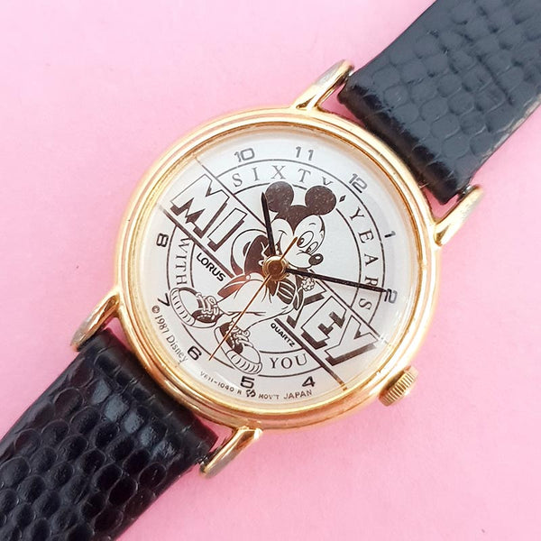 Vintage Gold-tone Mickey Mouse 1987 Lorus by Seiko V811 1040 R Watch –  Watches for Women Brands