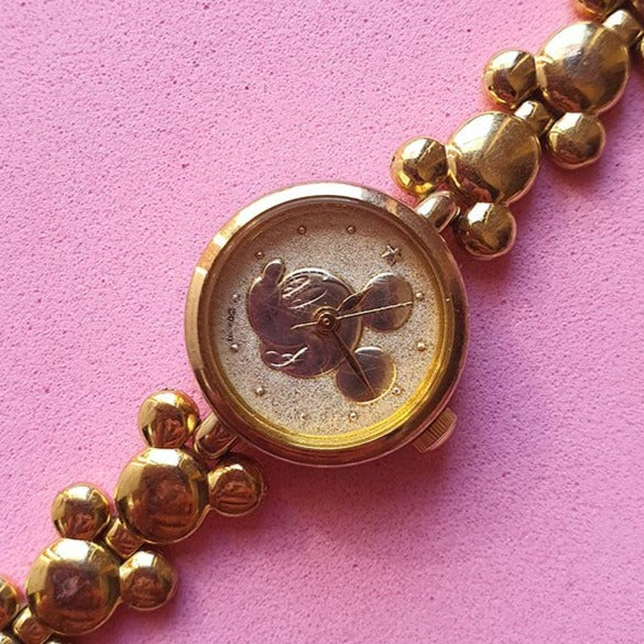Vintage Gold-tone Seiko Mickey Mouse Watch | Disney Memorabilia – Watches  for Women Brands