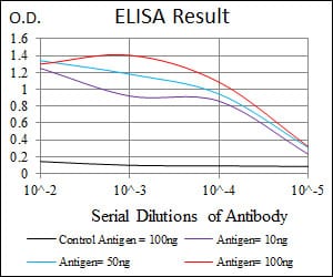 Black line: Control Antigen (100 ng); Purple line: Antigen(10ng); Blue line: Antigen (50 ng); Red line: Antigen (100 ng);