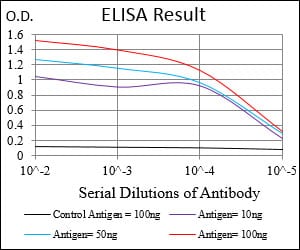 Black line: Control Antigen (100 ng); Purple line: Antigen(10ng); Blue line: Antigen (50 ng); Red line: Antigen (100 ng);