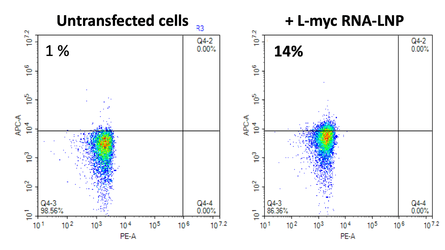 Figure 2. FACS with L-myc antibody shows expression of L-myc in HEK293 cells