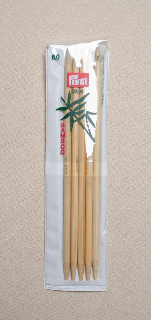 Prym Double-Pointed Knitting Needles Set, Bamboo, 2.5-4.5mm