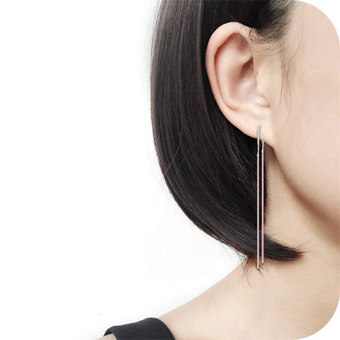 Boucle d'Oreille Chaine Traversante