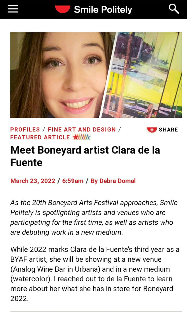 Smile Politely interview of Clara de la Fuente of upcoming show 2022