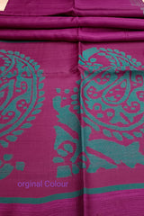 Dark Purple Handloom Matka Jamdani Silk Sarees