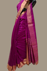 Handloomsaree Pure Matka silk Hand woven jamdani Saree Care: only Dry Wash Saree Length: 5.5.mt