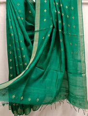 Soft Premium Quality Handloom Munga Tussar Silk Saree