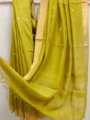 Soft Premium Quality Handloom Munga Tussar Silk Saree