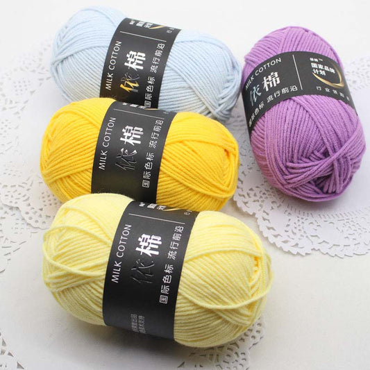 Milk Sweet Soft Cotton Baby Knitting Wool Yarn Thick Yarn Fiber