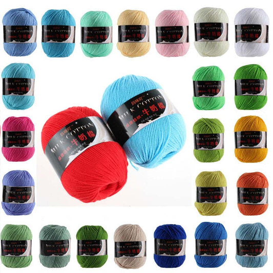 Milk Sweet Soft Cotton Baby Knitting Wool Yarn Thick Yarn Fiber