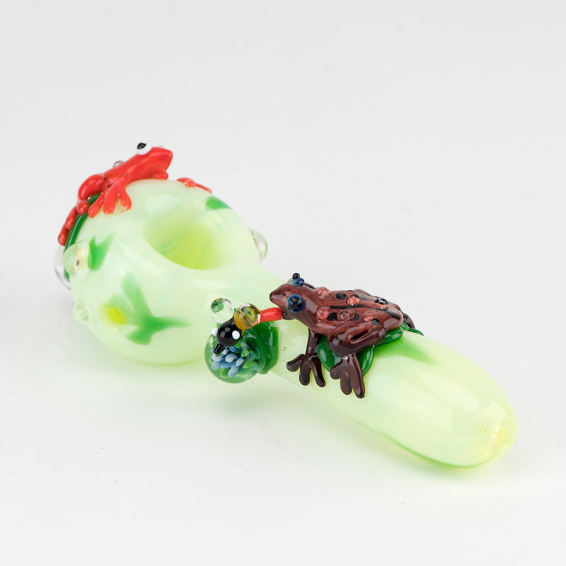 Glass Frog Pipe, Glass Smoking Pipe, Hand Blown Pipe, Glass Pipe Gift –  Apollo Glassworks