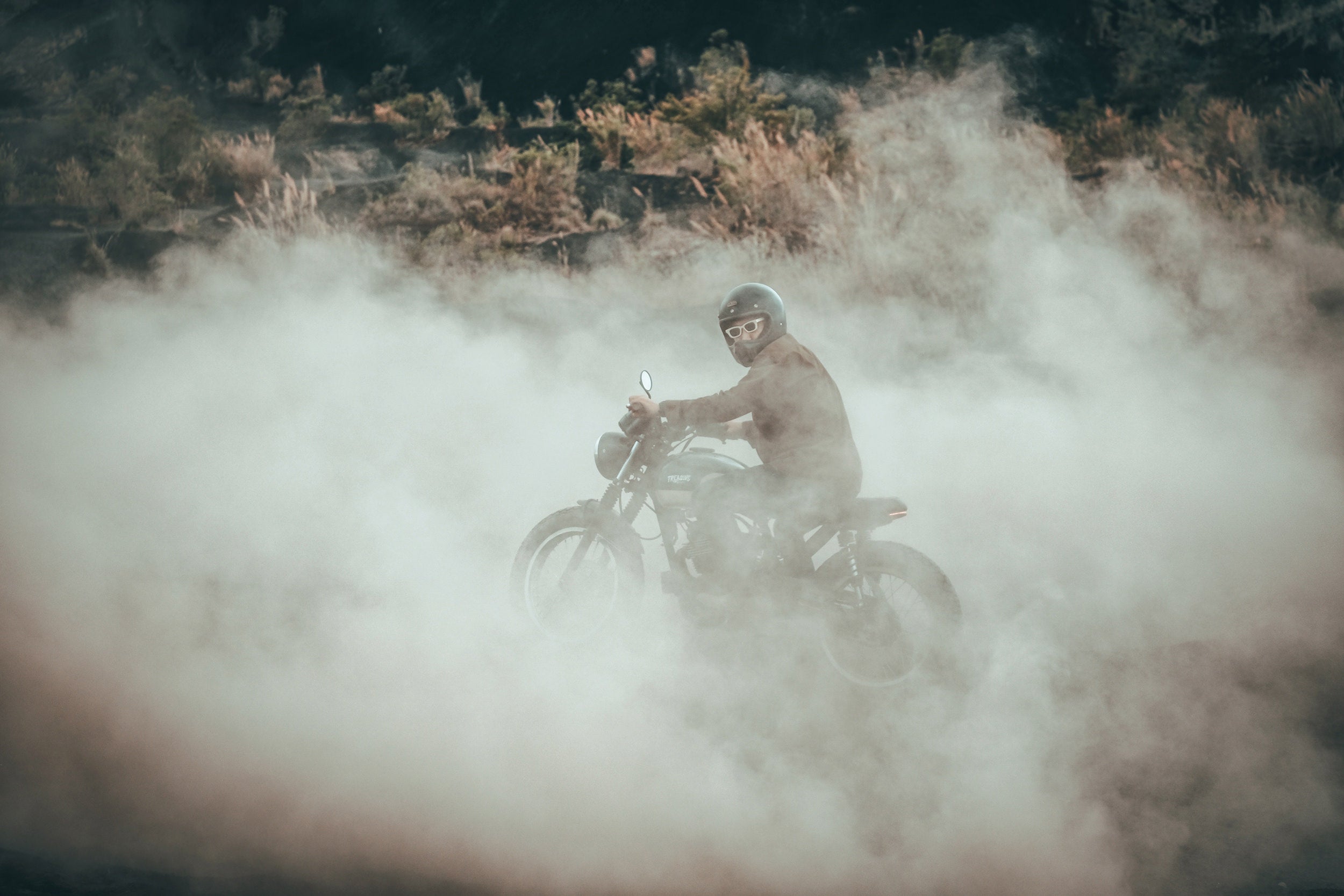 Julius Agung on his Royal Enfield Himilayan