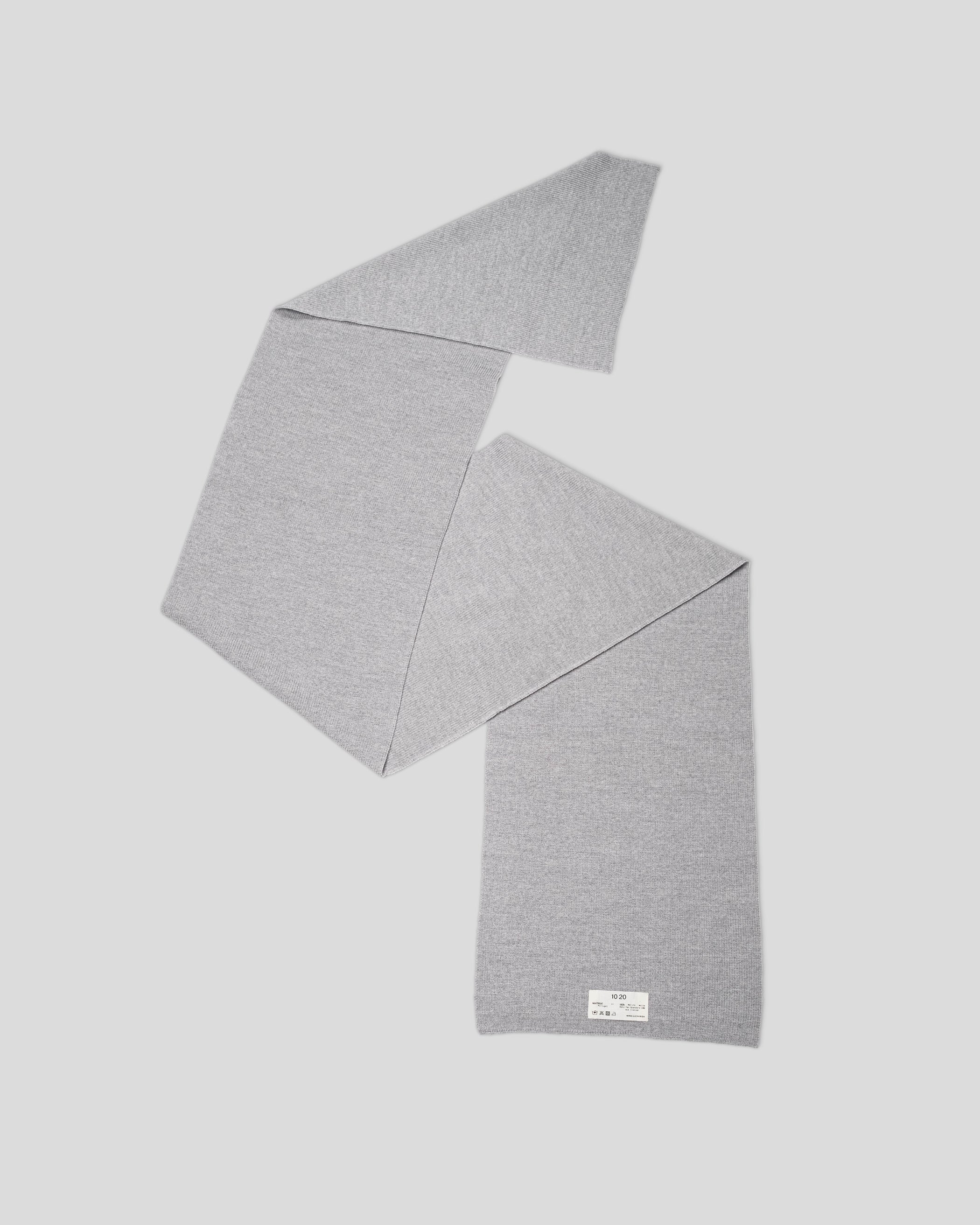 Glein - Heavy Merino Scarf - very light grey melange