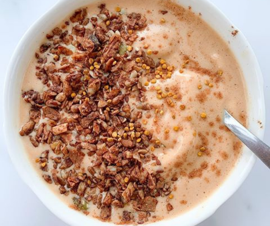 Pumpkin Smoothie Bowl With B's Maple Cinnamon Keto Granola - B. Fine Foods