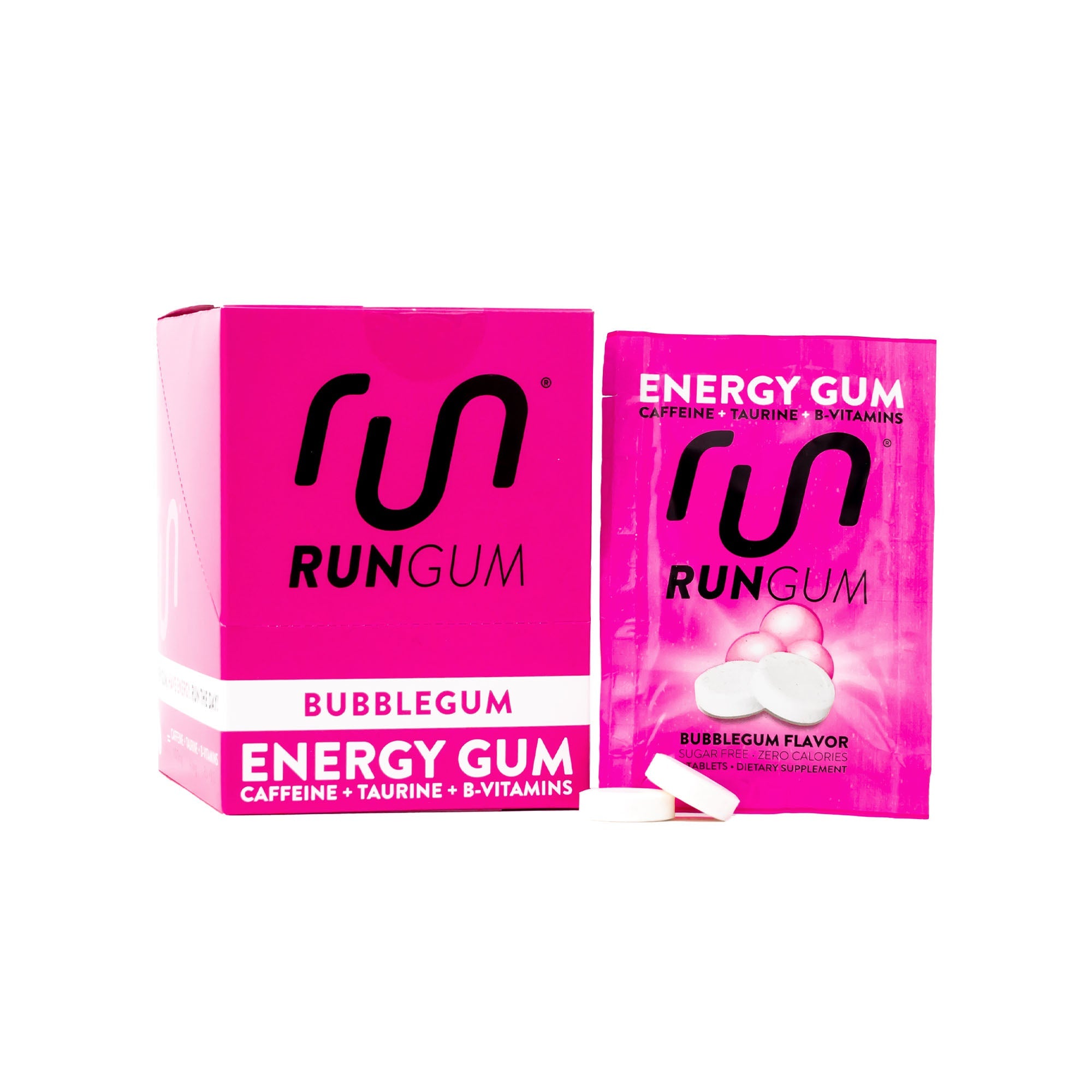Energy Gum Original | Caffeine Chewing by Run Athletes, Runners,