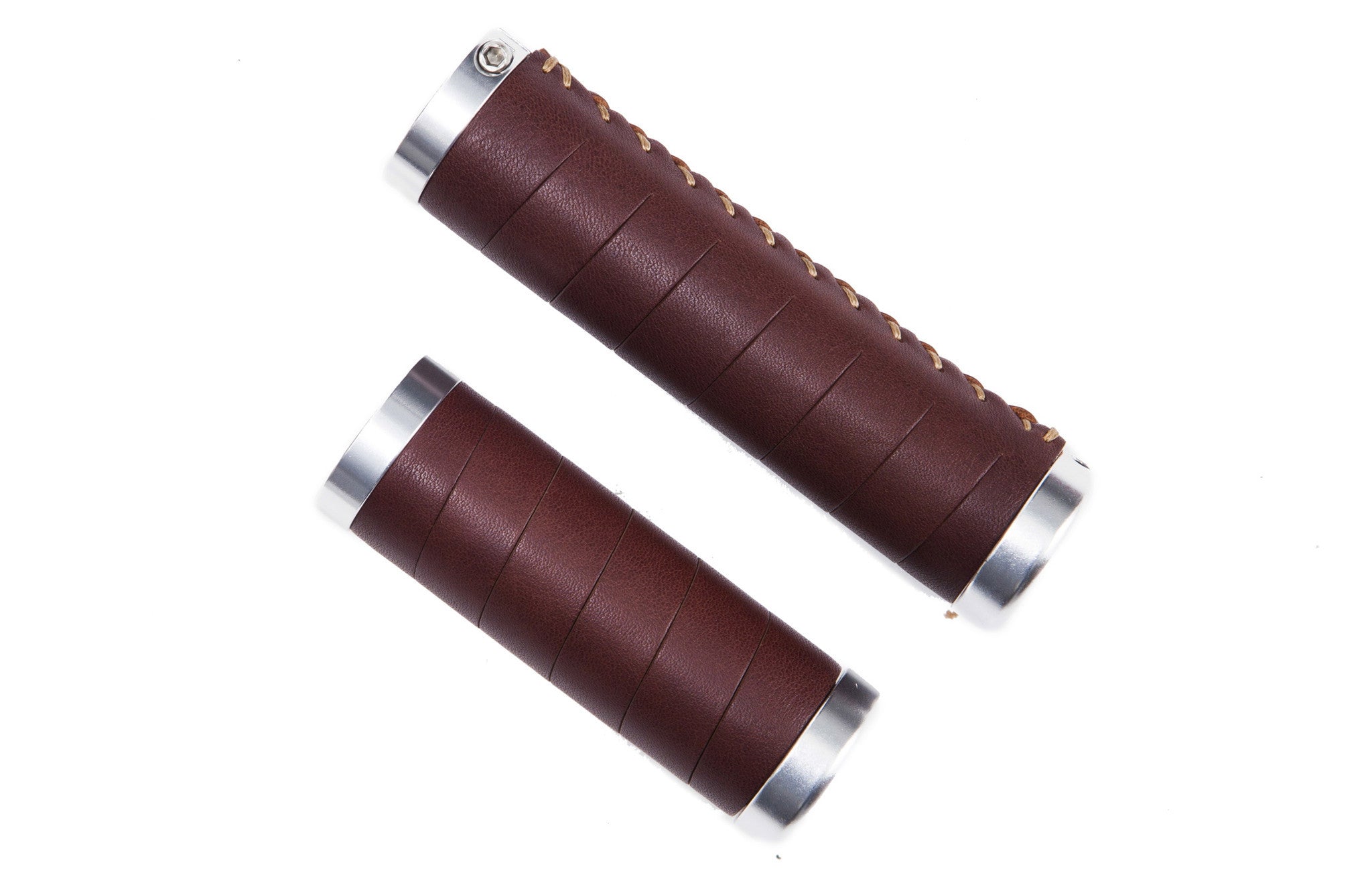 leather bike grips