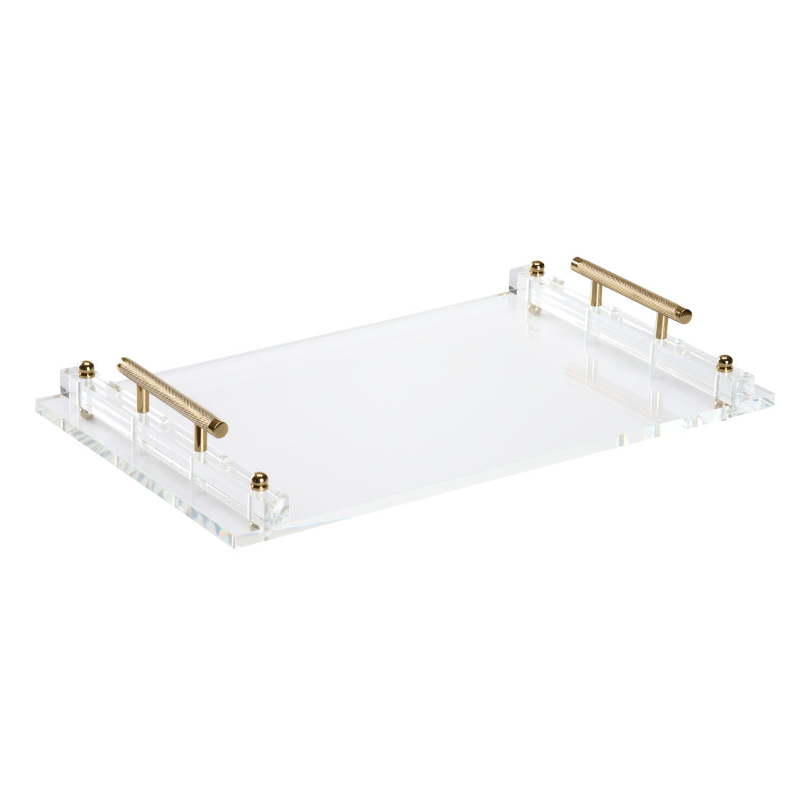 Acrylic Display Tray w/Brass Handles