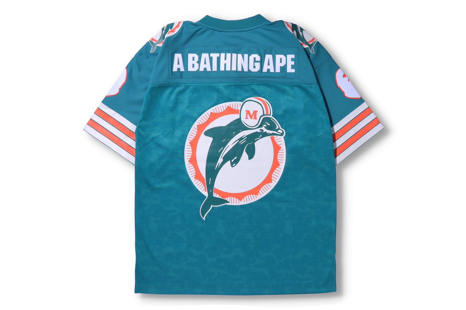 BAPE® X MITCHELL & NESS NFL MIAMI DOLPHINS LEGACY JERSEY – uk.bape.com