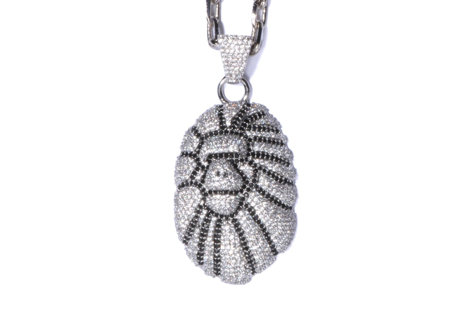 BAPE APE HEAD CRYSTAL STONE NECKLACE | tspea.org