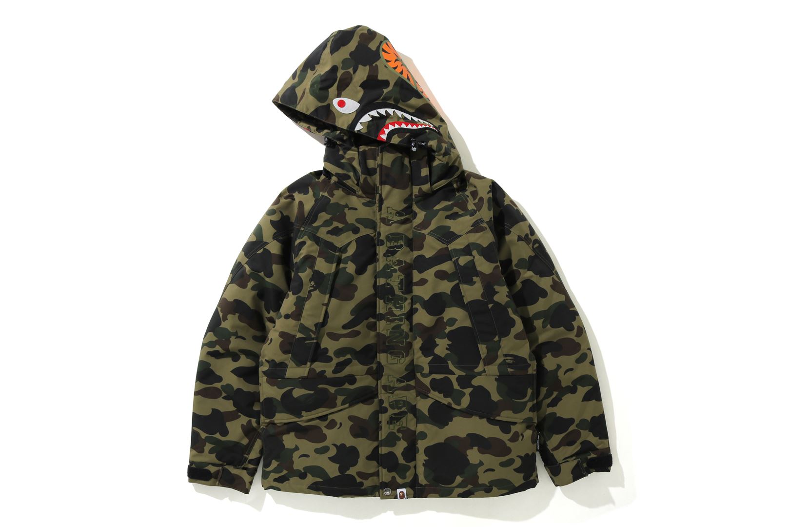 1ST CAMO SHARK SNOWBOARD DOWN JACKET – uk.bape.com