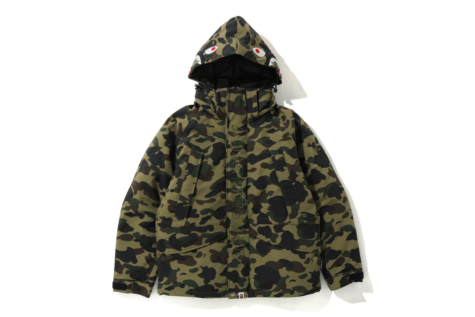 1ST CAMO SHARK SNOWBOARD DOWN JACKET – uk.bape.com