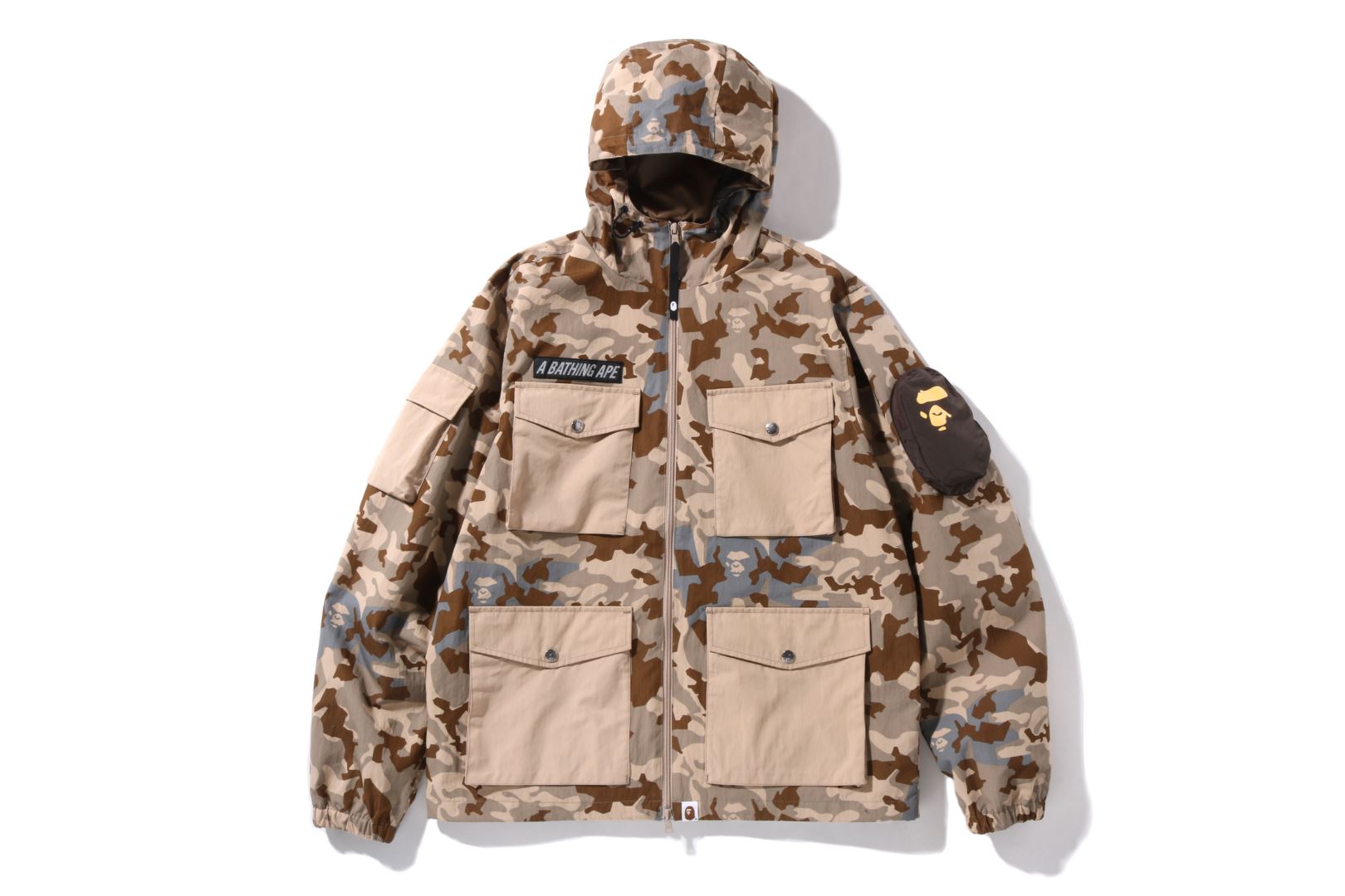 SAND CAMO MULTI POCKET HOODIE JACKET – uk.bape.com