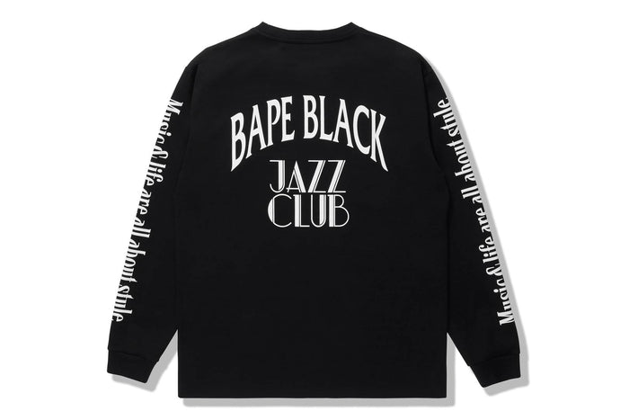 BAPE BLACK LOGO COLLAR LONG SLEEVE TEE –