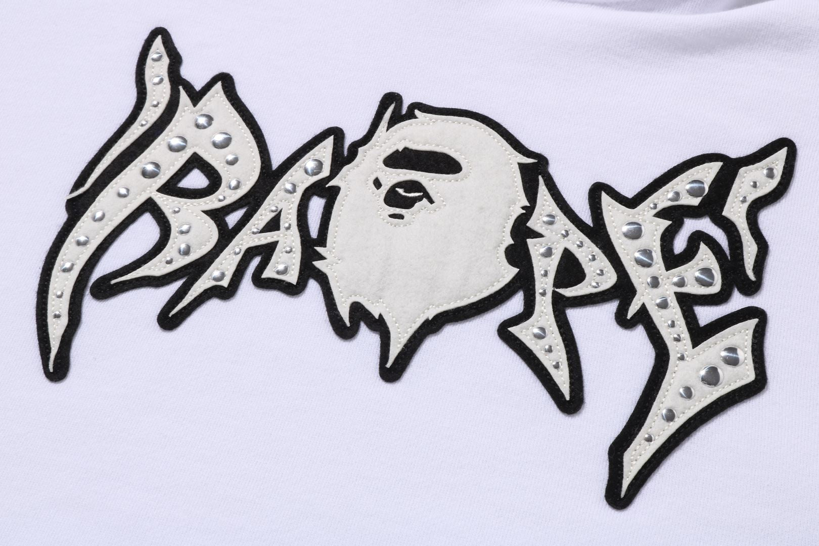 BAPE GRAFFITI STUDDED CROPPED HOODIE