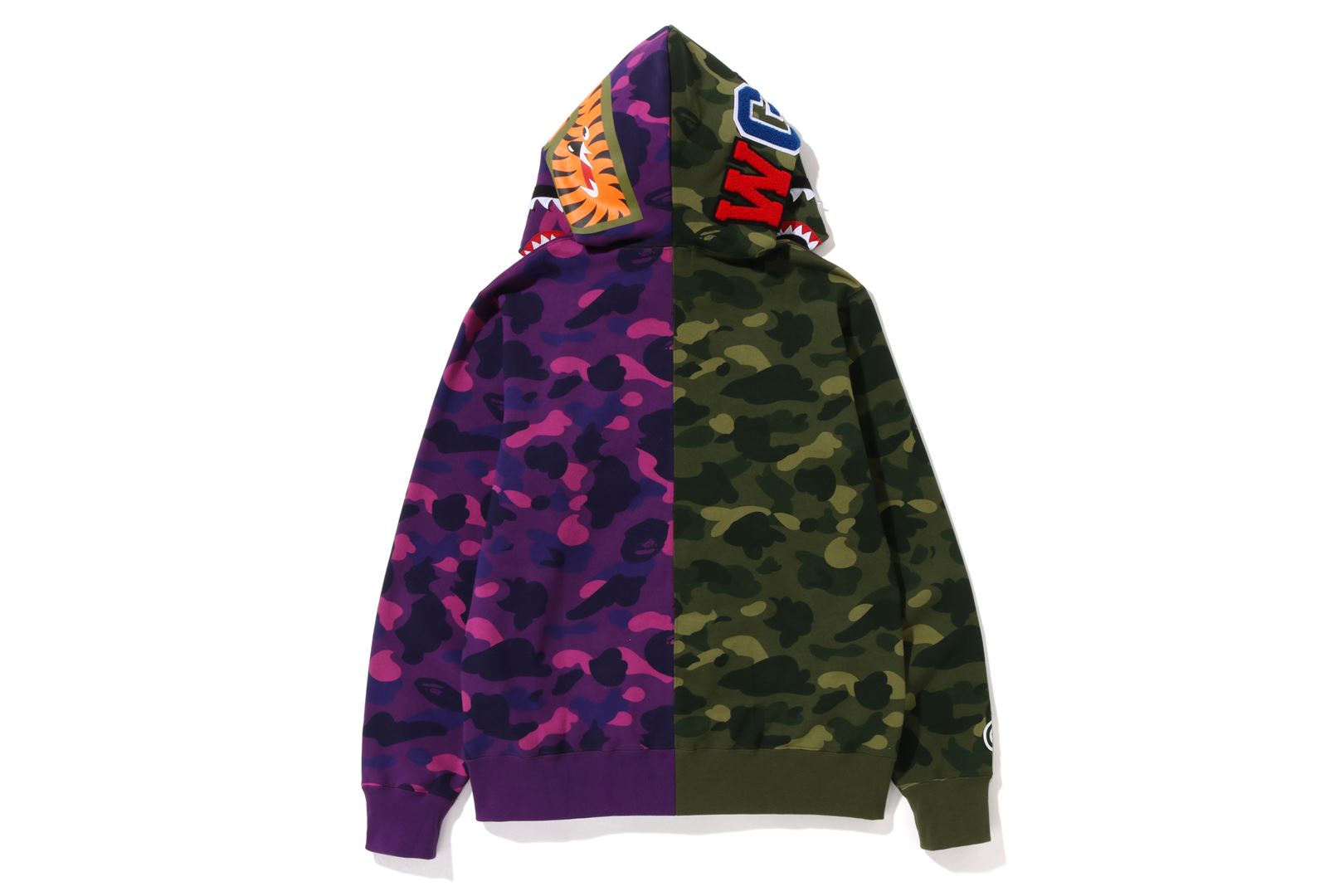 コメント A BATHING APE - XXL MIX CAMO CRAZY SHARK FULL ZIP HOODIE