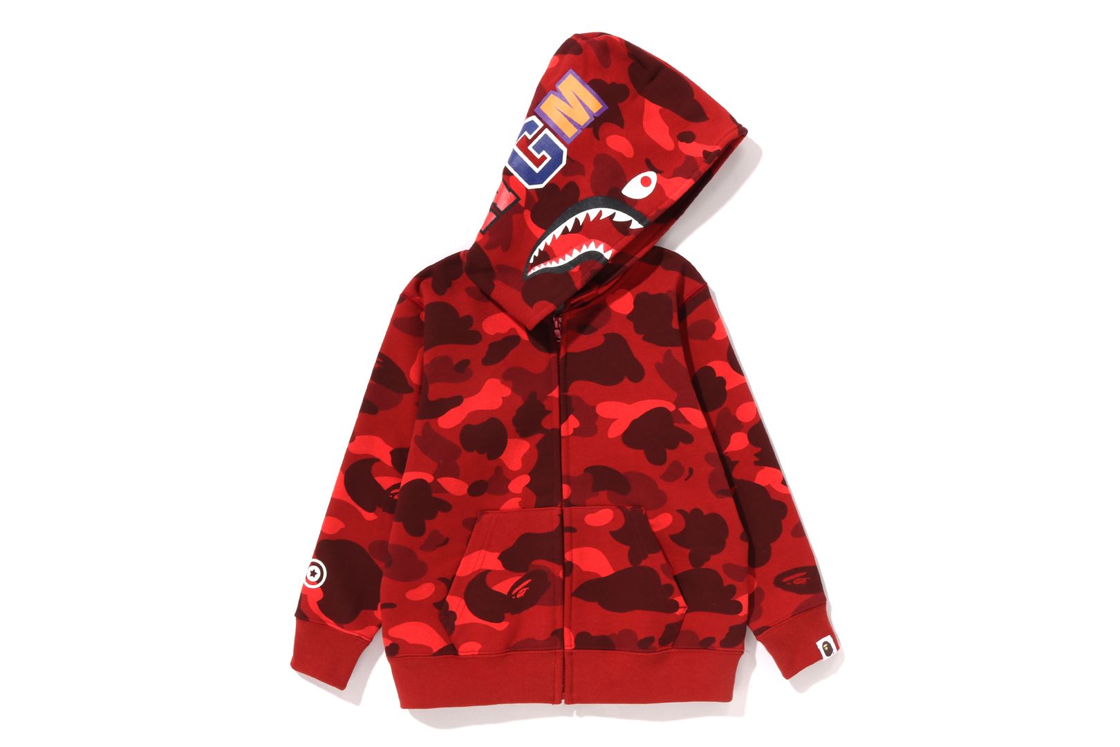 COLOR CAMO SHARK ZIP HOODIE KIDS – uk.bape.com