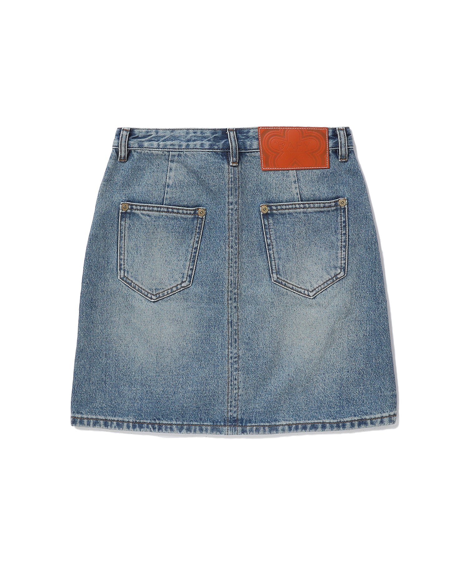 BAPY CROCHET-TRIMMED DENIM SKIRT – uk.bape.com