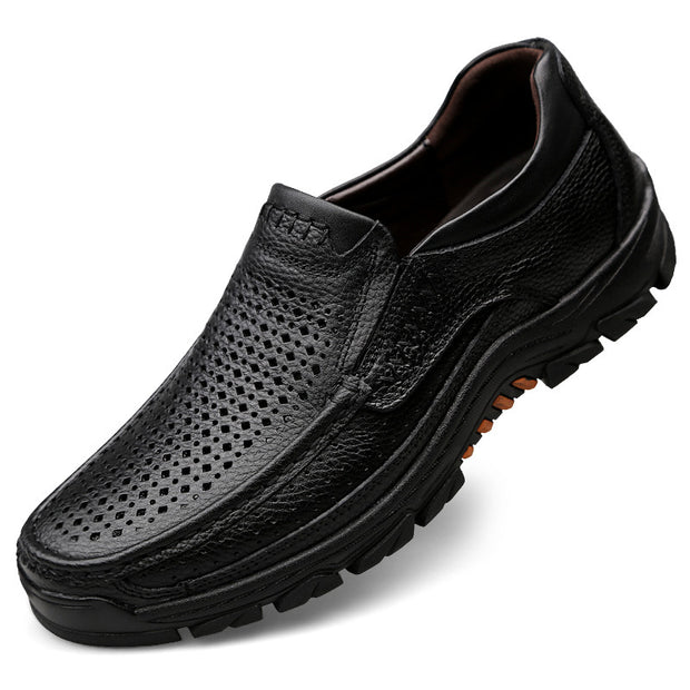 Men's hollow leather outdoor shoes