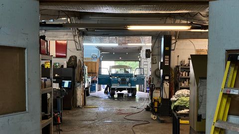Series Land Rover in the Restoration Shop here in Paris Ontario Canada
