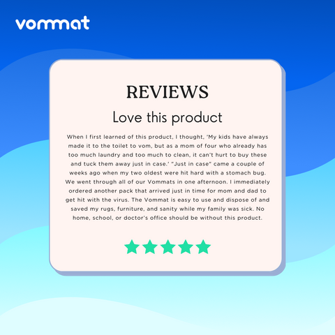 text of a glowing review of Vommats