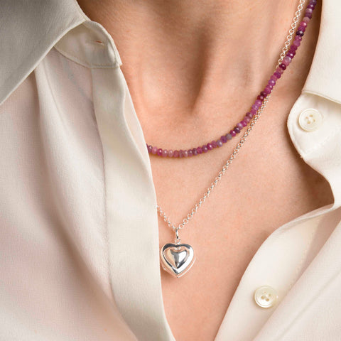 Mini bead necklace - tiny facet gemstones