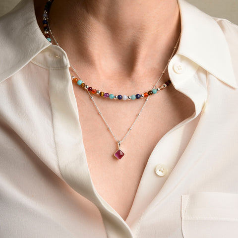 garnet birthstone necklace