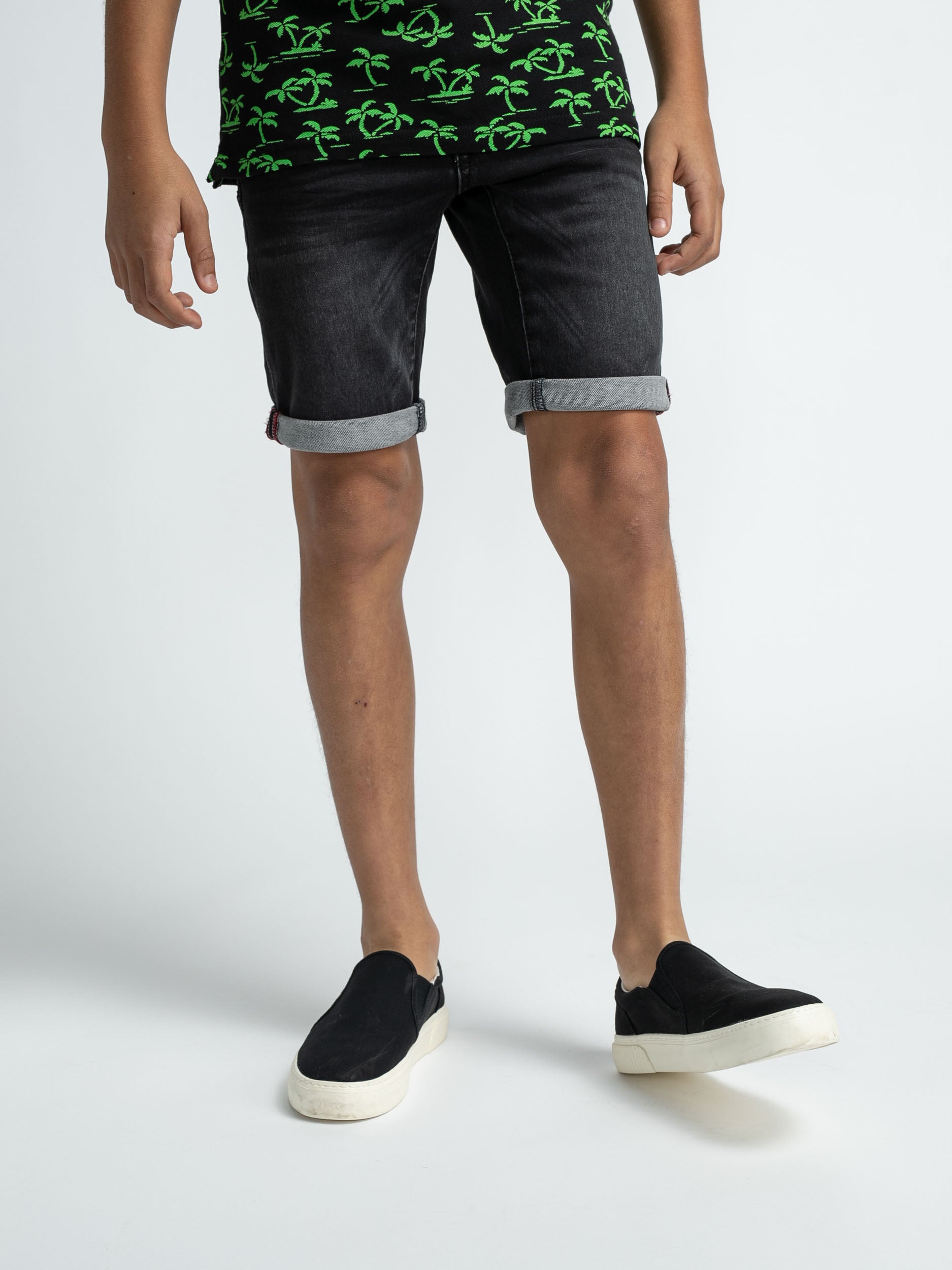 Petrol Industries - Jongens Jackson denim short - Zwart Maat 128