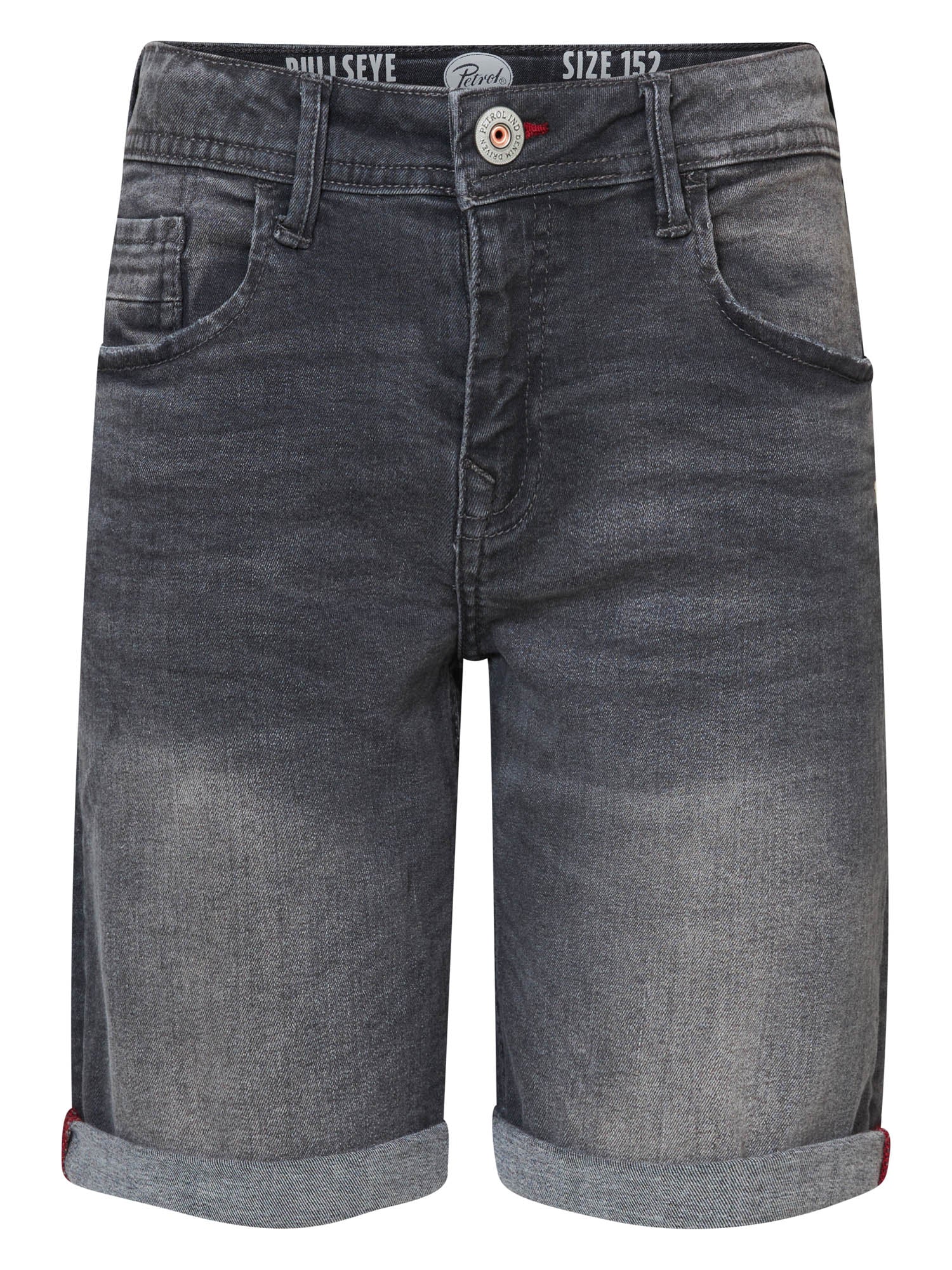 Petrol Industries - Jongens Bullseye denim short - Zwart - Maat 164