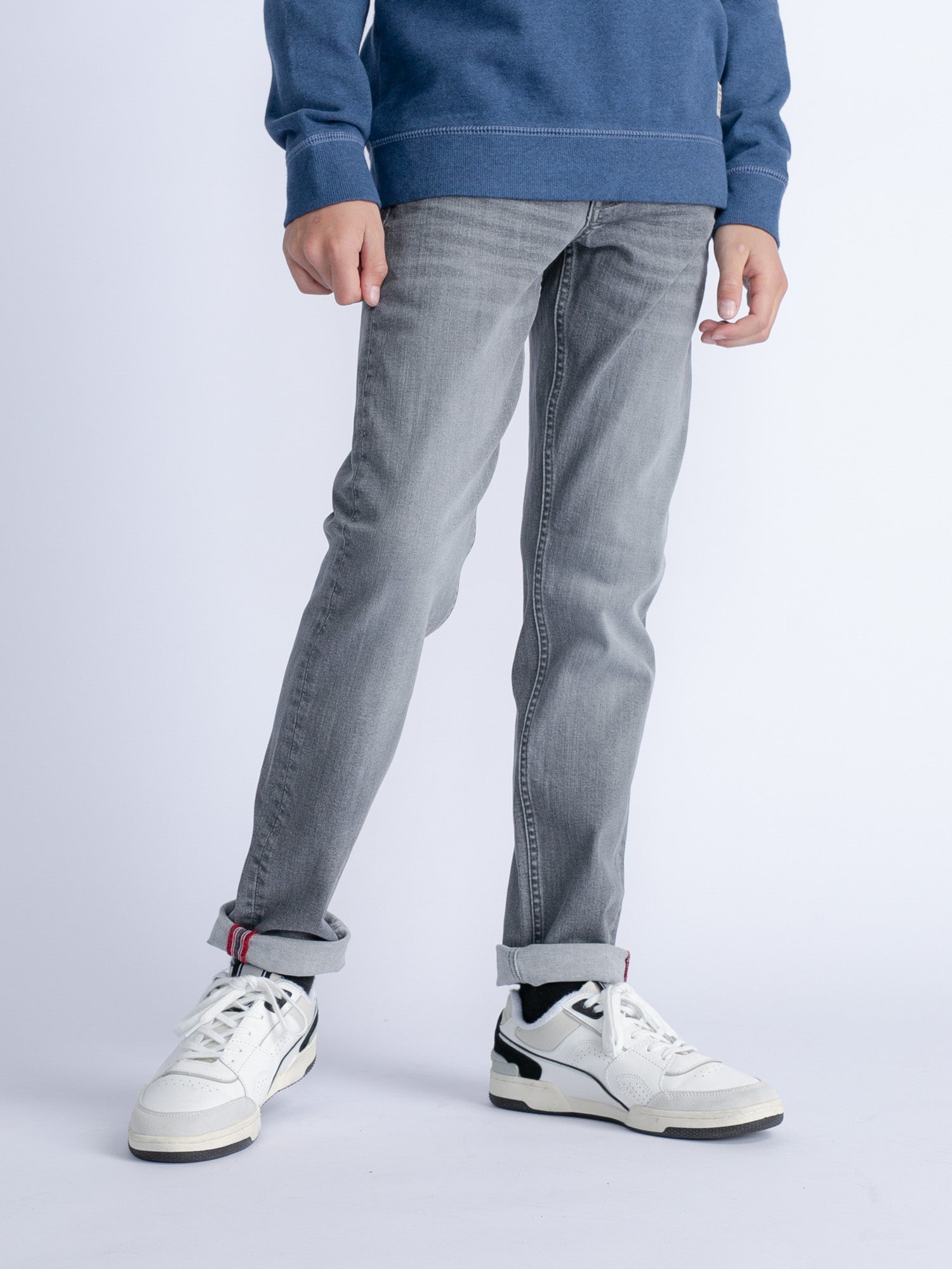 Petrol Industries - Jongens Russel Regular Tapered Fit Jeans Carson - Grijs - Maat 140