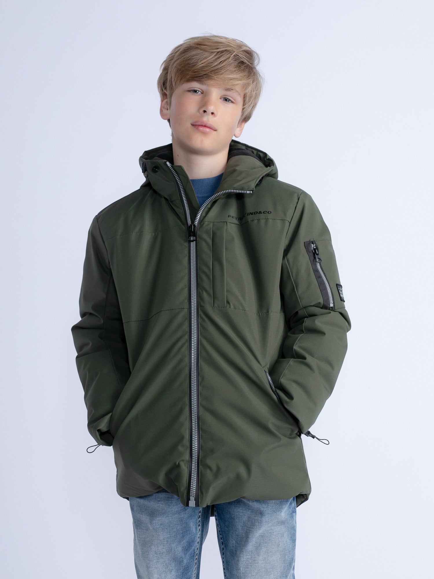 Petrol Industries - Jongens Parka Jas Yukon - Groen - Maat 152