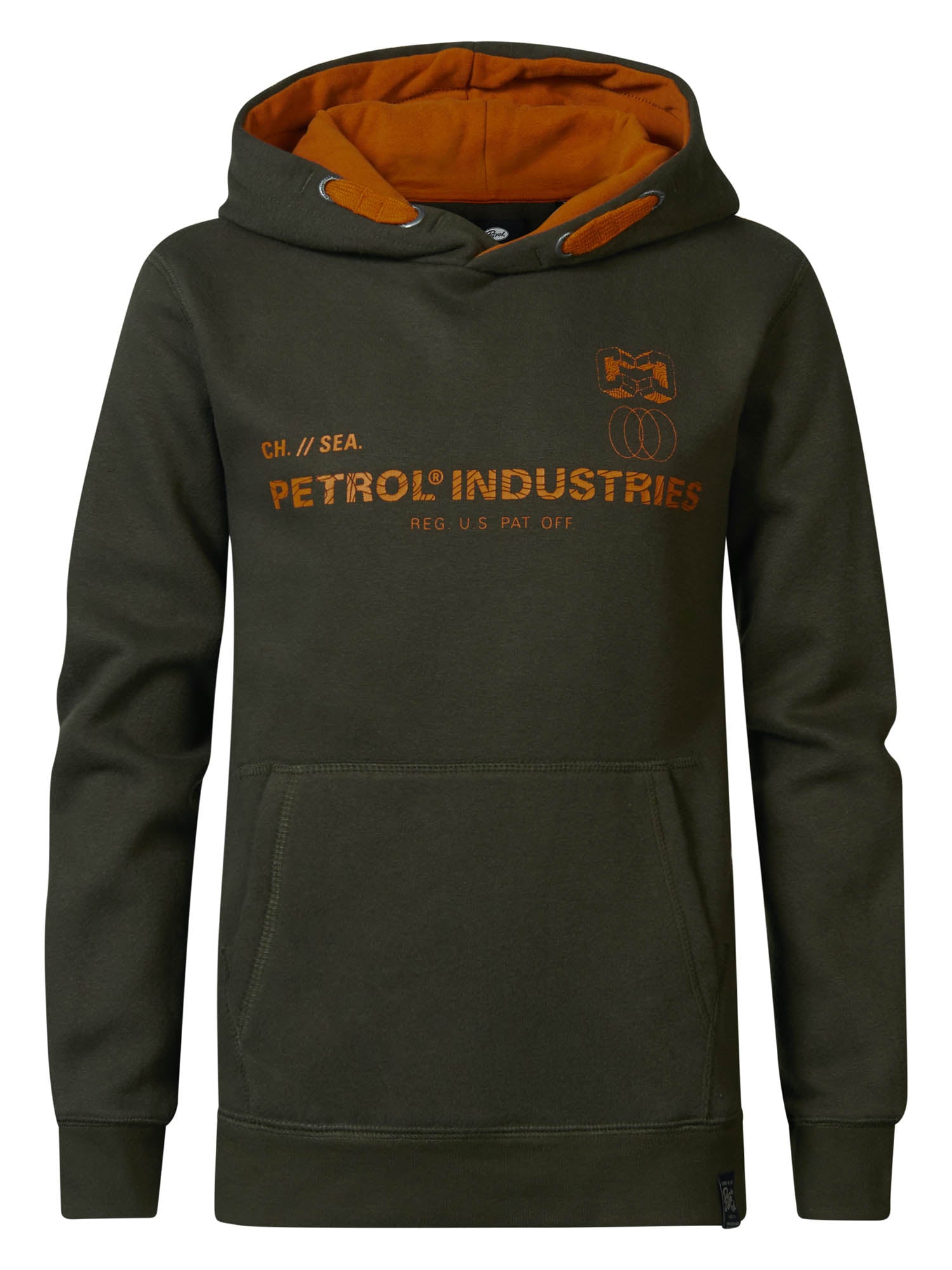 Petrol Industries - Jongens Casual Hoodie Nerrivik - Groen - Maat 140