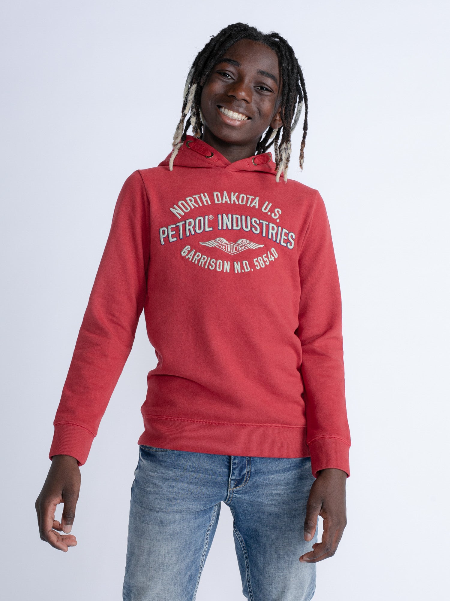 Petrol Industries - Jongens Artwork Hoodie Schaumburg - Rood - Maat 92